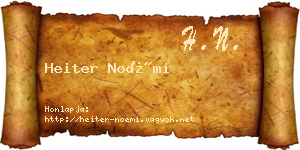 Heiter Noémi névjegykártya