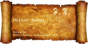 Heiter Noémi névjegykártya